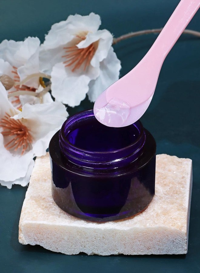 مجموعة ONLYKXY المكونة من 5 قطع من ملاعق التجميل البلاستيكية مقاس 5 بوصات، فرشاة كريم الوجه، مغرفة مكياج، مغرفة طين، ملعقة تجميل قابلة لإعادة الاستخدام، رأس قناع للوشن والمرطبات، للاستخدام المنزلي في الصالونات، لخلط عينات أقنعة الوجه (وردي) - Image 4